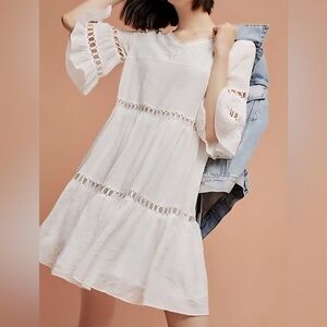 Listicle White Lace Trim Dress